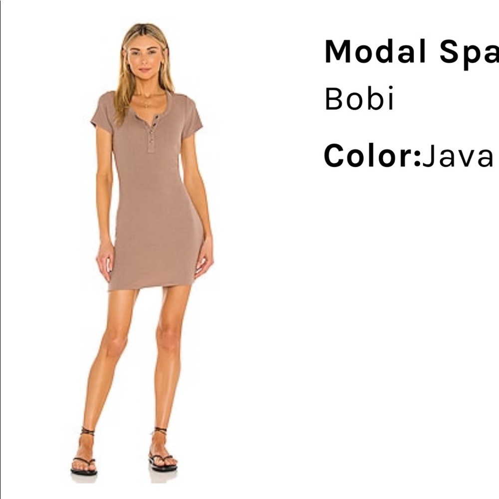 Mini ribbed stretchy dress from Bobi at Revolve